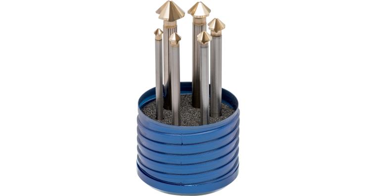 1012285150 ATORN countersink set, 90°, HSS, T=3, extremely unequal pitch, 6.3-20.5 mm long