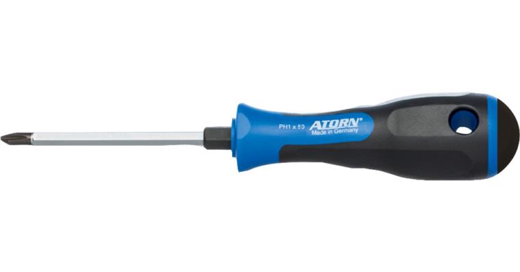 1052435101 ATORN Kreuzschlitzschraubendreher PH 1 x 75 mm, mit Schlagkappe