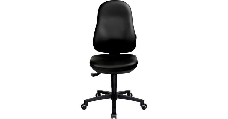 ATORN work chair with hard floor castors, synthetic leather