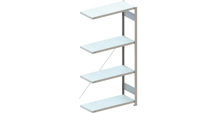 ATORN Fachboden-Steckregal, Anbauregal LxTxH 1000x400x2000 mm, Tragf. 115 kg