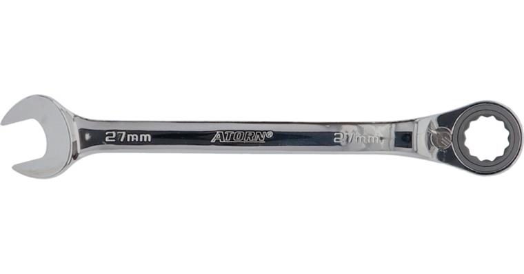 1050390116 ATORN ratchet combination wrench, 27 mm, angled 15°, reversing lever