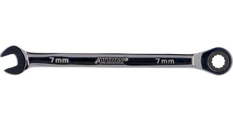 1050395099 ATORN ratchet combination wrench, straight, 7 mm