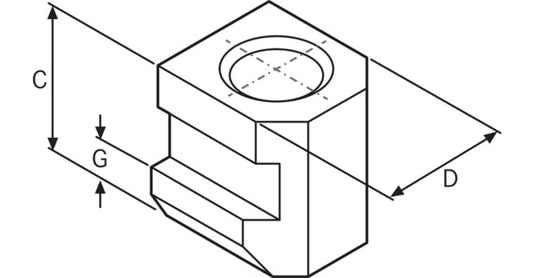 ATORN T-Nutenstein einafch Stahl M10