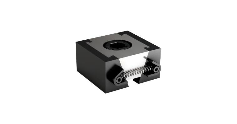 ATORN wedge clamping device, smooth, 22x15 mm, M8, including slot nut