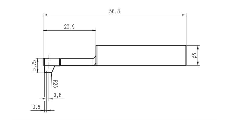 Standard probe PHT 6-350/5µm for roughness meas. device cat.no. 33932 101-301