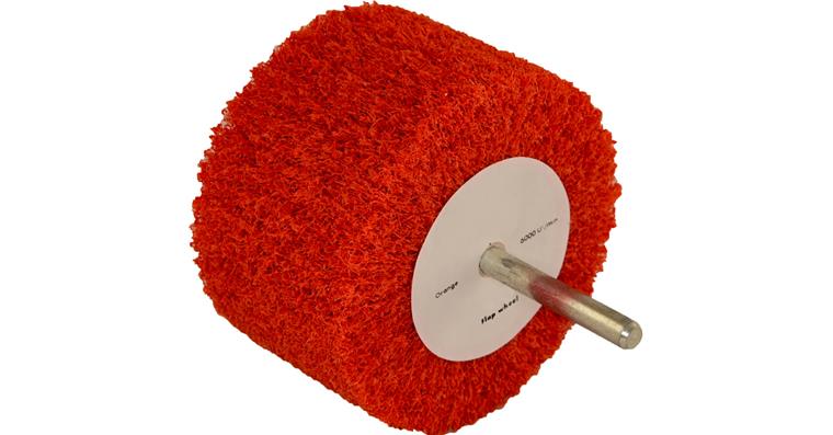 ATORN finishing wheel synthetic corundum non-woven abrasive 80x50x6 G80 orange