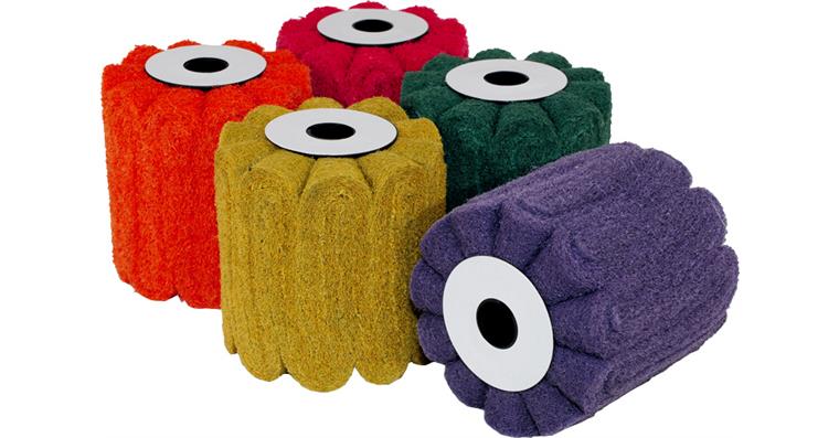 1043205200 ATORN Faltwalze-Set Schleifvlies Normalkorund Color 100x100x19 mm, 5-teilig