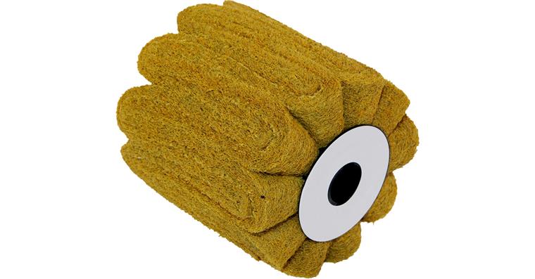 ATORN Faltwalze Schleifvlies Normalkorund Color 100x100x19 mm, K180-240, gelb