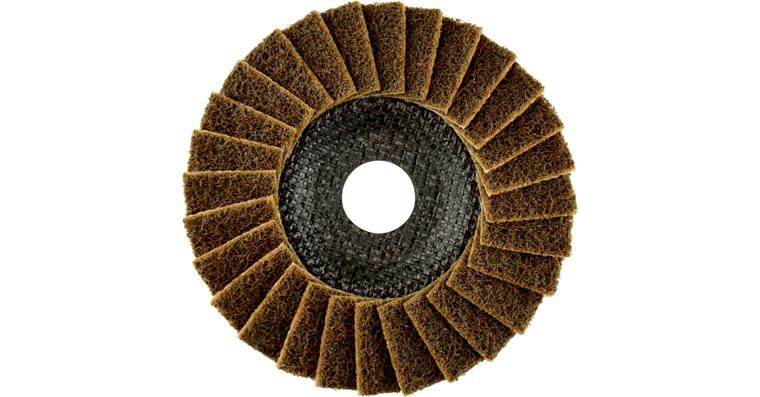 ATORN polishing flap disc non-woven 115x22.23 mm angled, coarse, yellow