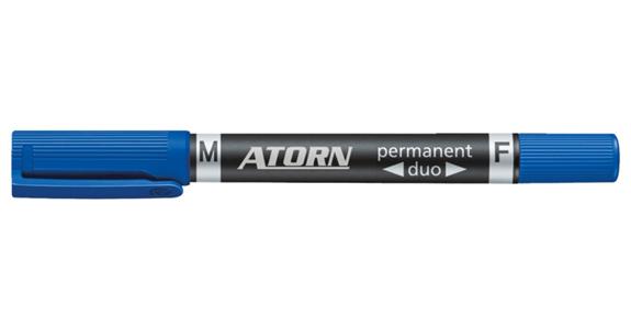 ATORN Permanent Marker DUO M+F Farbe Blau