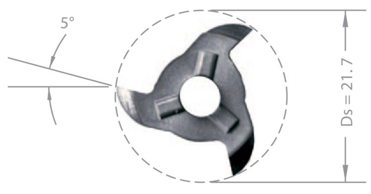 Carbide cut. insert MINI-MILL Z22.5506.02 AL 41F/TiAlN f holder ZH22 art. 17580