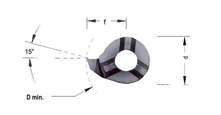 HM-Schneidplatte MINI-CUT rechts RS14.4545.02 Fasdrehplatte HC8620/TiAlN