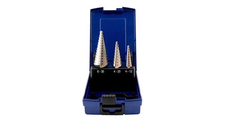 Drilling and deburring tool set size 1/2A/3A HSS drilling dia. 4-30 mm