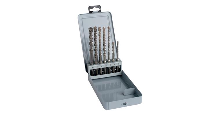 1011432101 Hartmetall-Hammerbohrer-Satz SDS-plus 7 teilig in Metallkassette