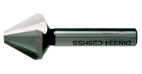 Kegel- und Entgratsenker 60° mit Zylinderschaft DIN 334 3 Schn. HSS Ø 6,3 mm