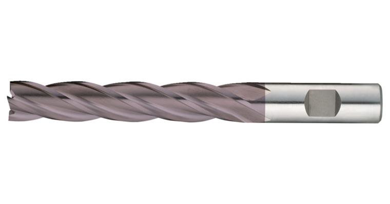 LIZZARD Schaftfräser, extra Lang, Typ N, gerade Stirn, zyl. HSS+TiALN 12 x 130 mm