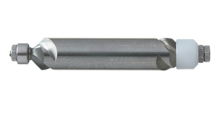 VHM-Formfräser Typ 3 Kugellager-Anlaufrolle Ø3,0 mm DxL 6x34 SPW 30°