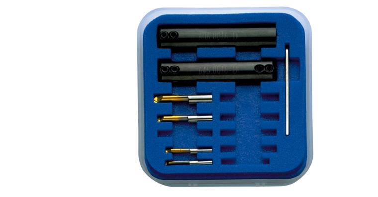 Extraction tool set mini-bore 7 pcs, right-hand cutting ICS, from hole dia. 3 mm