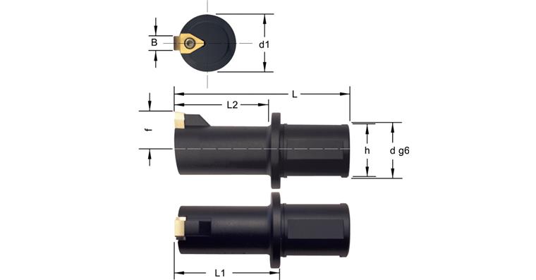 Klemmhalter NHV.38.0032.1 zum Nutstoßen von Längsnuten Bohrungs-Ø ab 22 mm