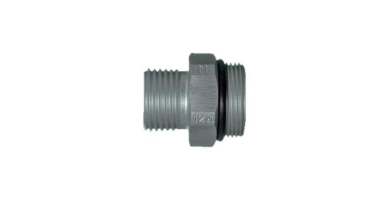 Aluminium coolant hose threaded connector M12 x 1