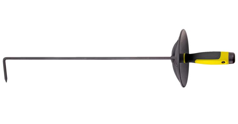 Swarf hook with round protective shield, length 420 mm, hook length 300 mm