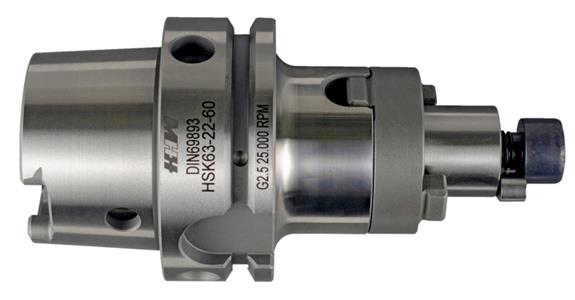 Kombi-Aufsteckfräsdorn DIN 69893 HSK-A63 G2,5-25.000 1/min d=40 mm A=70 mm