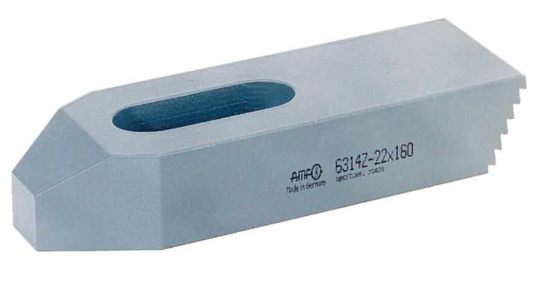 Clamp with stepped teeth slot width 22 mm L=160 mm