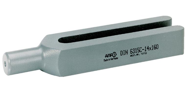 Fork clamp DIN 6315 C with round clamping attachment, slot width 18 mm L=250 mm