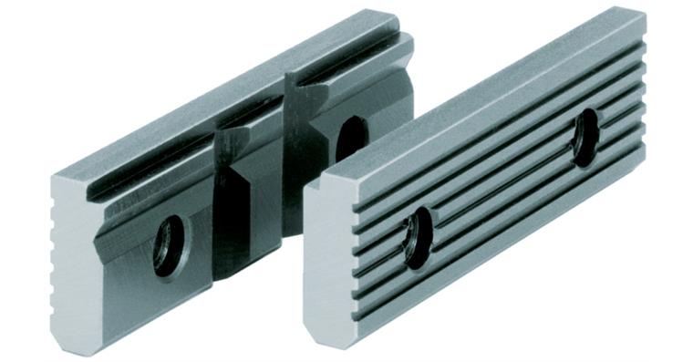 Prism and normal jaw for machine vice type RB, pairs, BB 135 mm