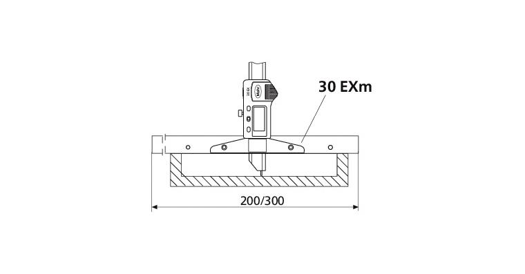 Extended measuring bridge 30 EXm 300 mm for cat. no. 31303 101-103