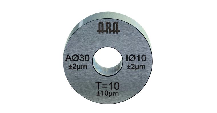 Test gauge external diameter 30 mm internal diameter 10 mm height 10 mm