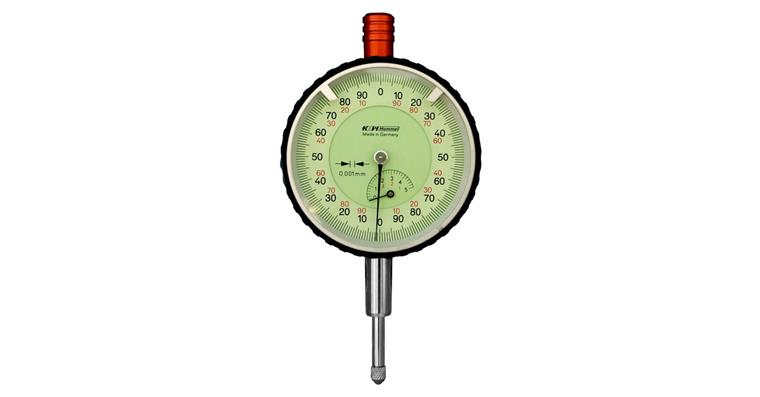 Fine dial gauge read. 0.001 mm accuracy per factory stand. MR 2 mm dia. 58 mm