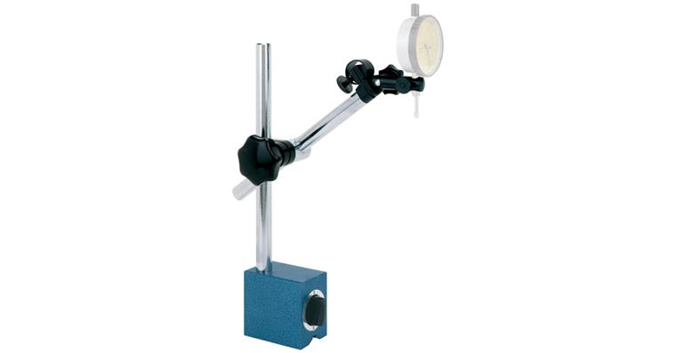 Magnetic measuring stand with rotary switch column dia. 16 mm height=285 mm