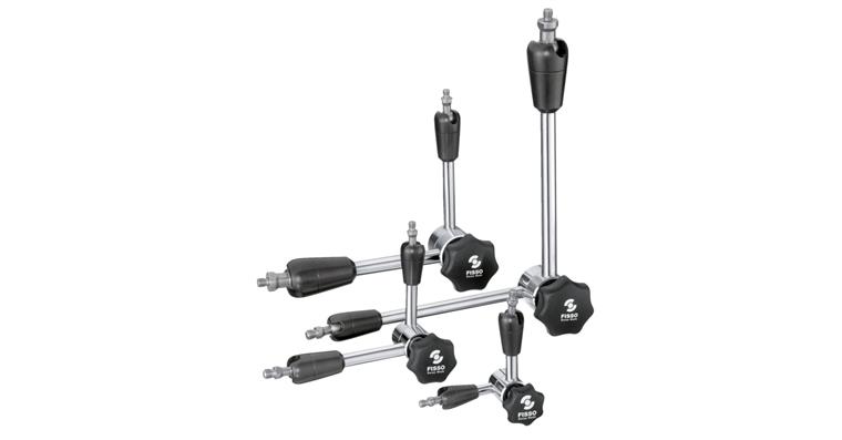 Mount-on adj. stand L=197 mm load cap. approx. 40 N w. mech. central clamping