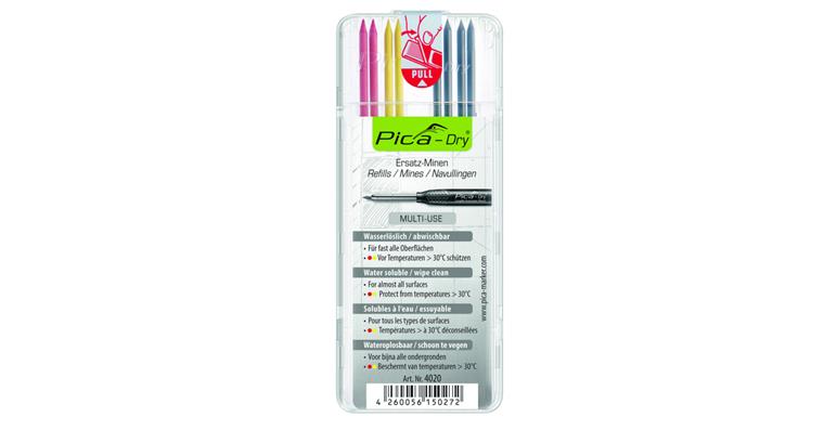 1035448102 Ersatzminen-Set Pica-Dry® 8-teilig 4x Graphit / 2x Rot / 2x Gelb