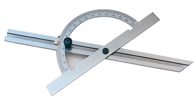 Universal bevel square scale anti-glare degree arc dia. 200 mm 10-170° L=400 mm