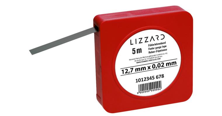 LIZZARD Fühlerlehrenband in einer Kunststoffdose Länge 5 m Stärke 0,10 mm Breite 12,7 mm