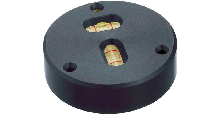 Disc spirit level longitudinal and transverse vial dia. 40 mm 2-5 mm/m