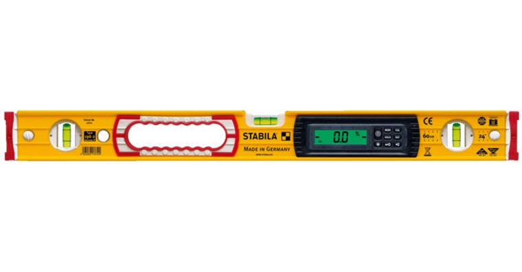 Electronic spirit level length 610 mm hold function 2 levels acc. 0.5mm/m