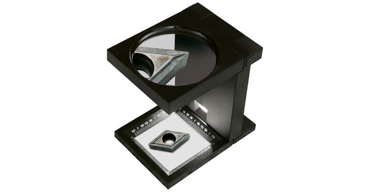 1039233101 Precision measuring magnifier biconvex 3x plastic lens dia. 89mm illum. H=133mm