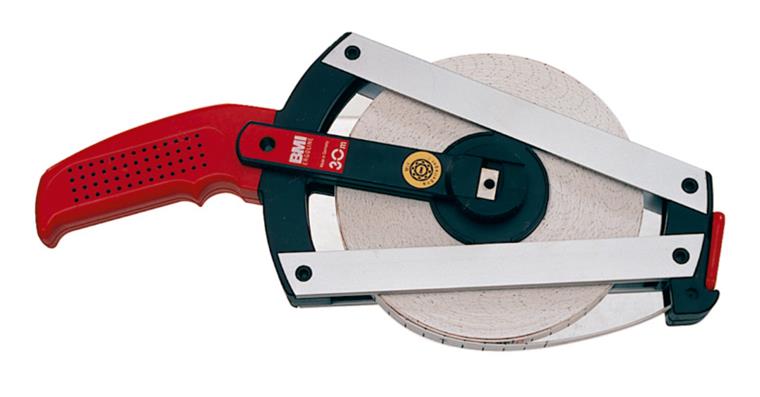 Frame roll tape measure single-sided mm division, painted, straight frame 25 m