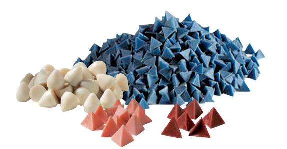 Kunststoffschleifkörper Pyramide PM15mm mintgrün Gebinde 25kg