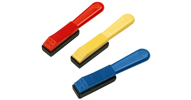 Macolaepp hand lapping tool with plastic handle G180-130µm coating 60x20x10mm