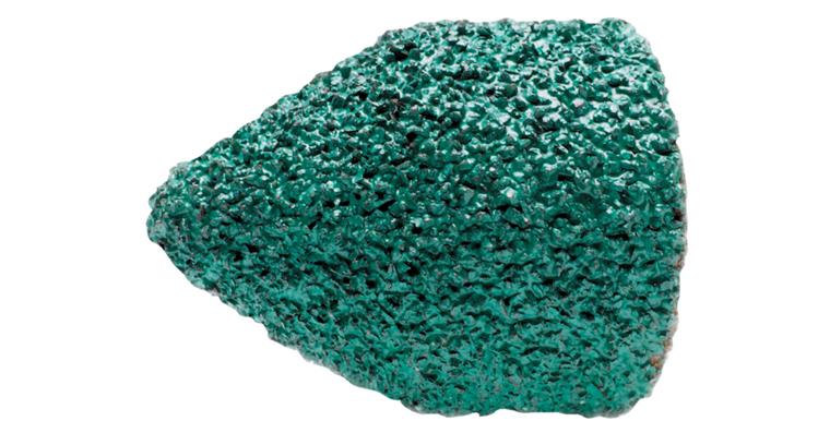 Abrasive cap NKS green conical end grain 150 dia. x head height 5x11 mm