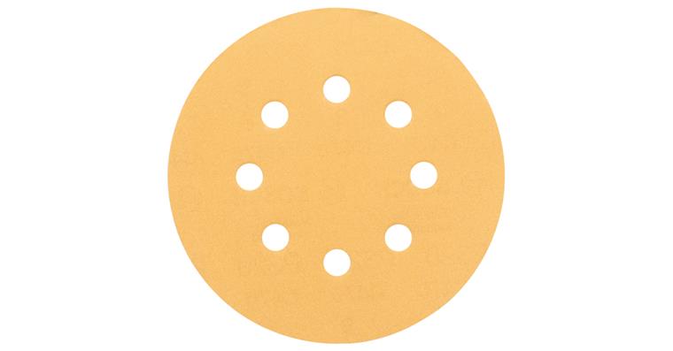 Exzenterschleifpapier Ø 125 mm Körnung 80 Klettbelag 8 Löcher Pack = 50 Stück