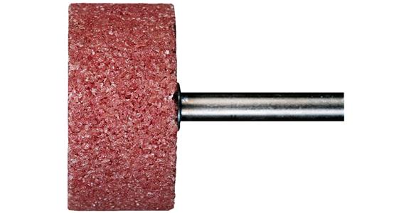 Zylinder-Schleifstift Edelkorund rosa Schaft-Ø 6 mm Körnung grob 30 ØxH 16x20 mm