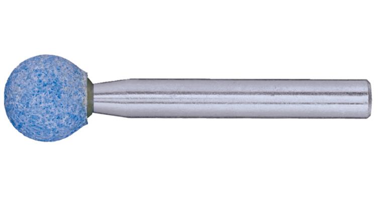Sph. mounted points G60 head dia. 13 mm hardness J shank D x shank lgth 6x40 mm