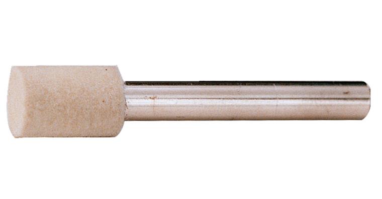 Cylindrical felt polishing point shank diameter 6 mm diameter x length10x15 mm