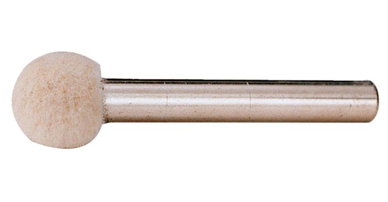 Spherical felt polishing point shank diameter 6 mm diameter 10 mm