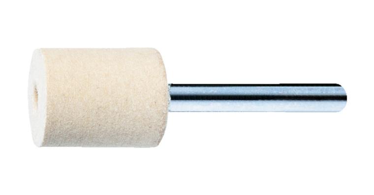 Felt polishing point cylindrical shank dia. 6mm head dia.x length 15x20mm